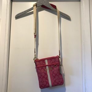 Coach Heritage Stripe Cross Body Purse Like New